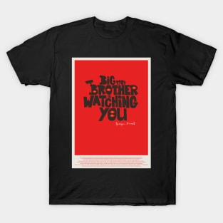 Orwellian Tribute - „Big Brother is Watching You“ - Dystopian Art Poster in Classic Colors T-Shirt